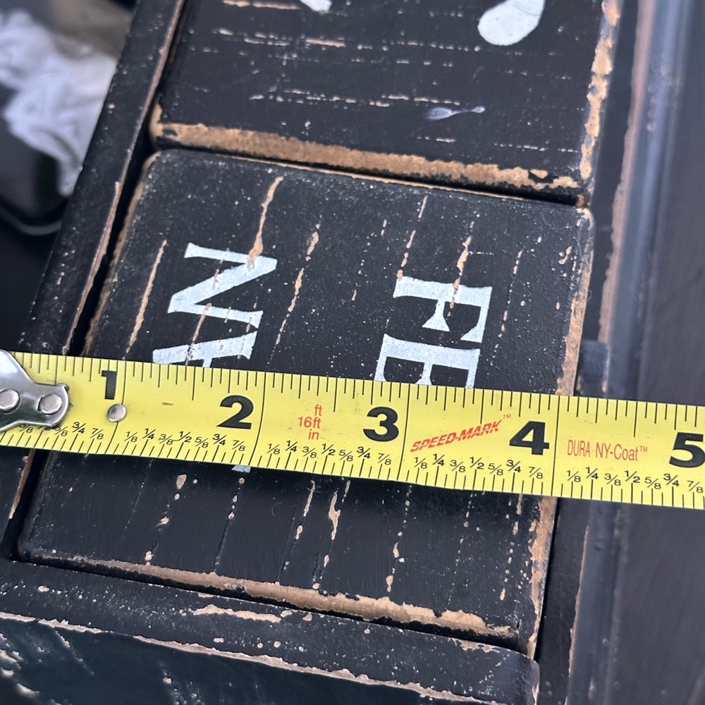 Rustic Black Perpetual Block Calendar with White Lettering - Picture 7 of 7